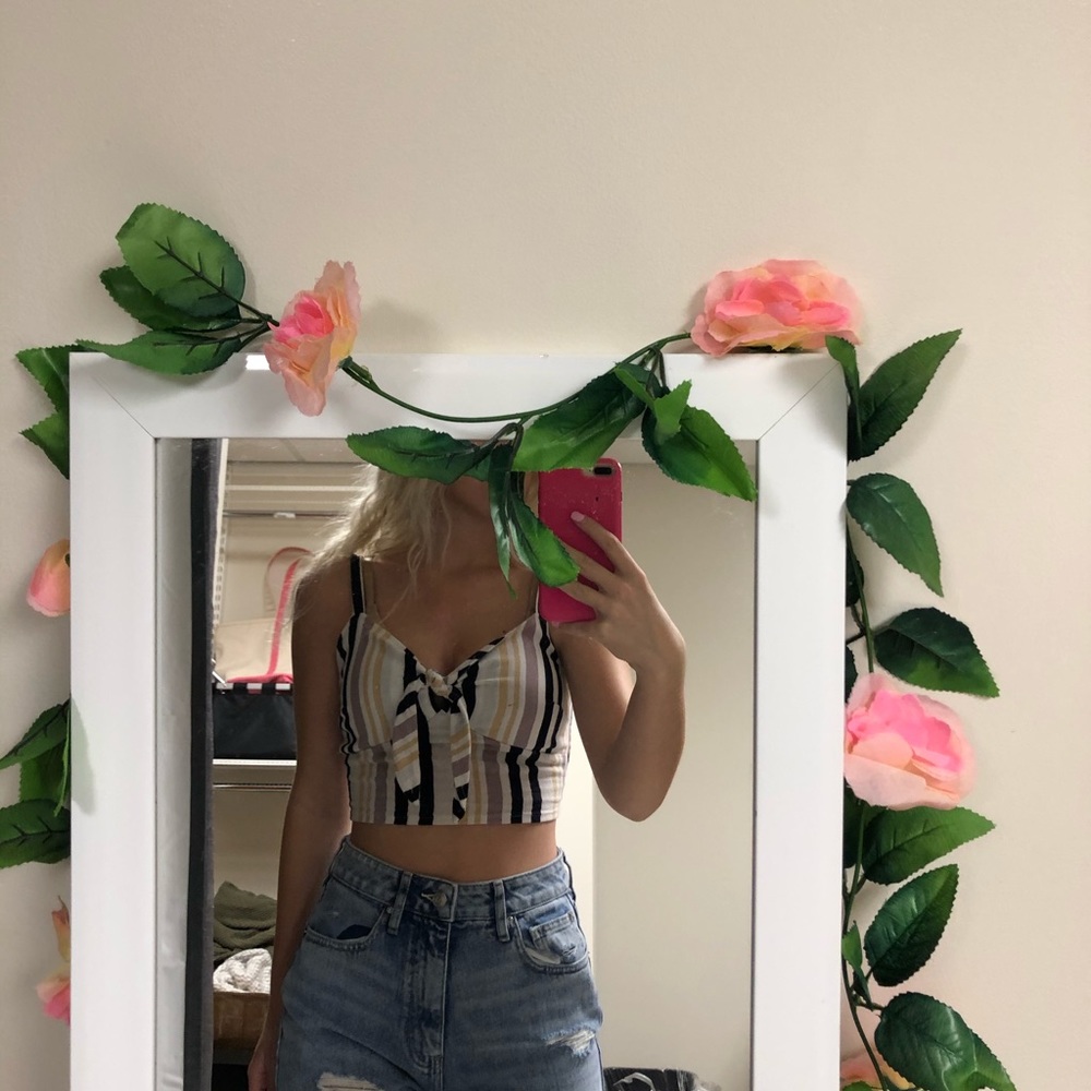 striped crop top